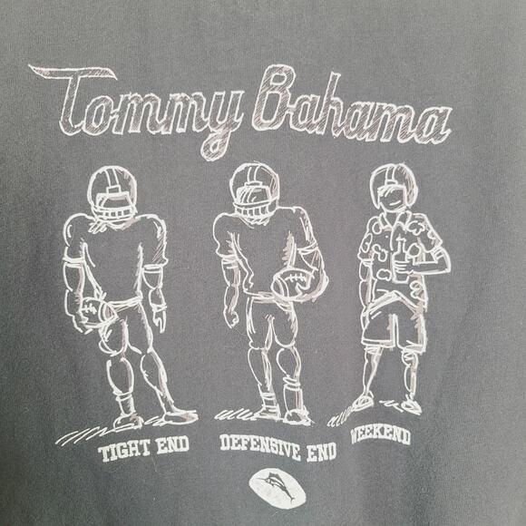Tommy Bahama Other - Tommy Bahama Shirt Mens Large Gray Relax Weekend Football Graphic Cotton